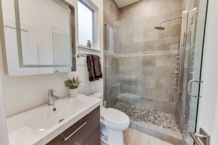 Shower Modern Bath Grey Pebble Floor