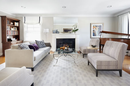 Luxurious Purple & Grey Living Room